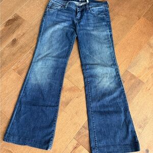 7 For All Mankind Dark Blue Flare Jeans